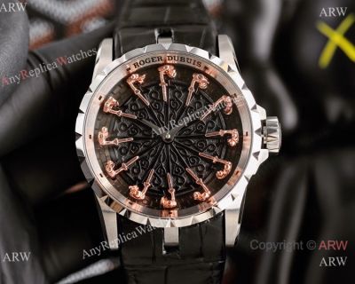 Replica Roger Dubuis Excalibur Knights Of The Round Table Watches Rose Gold Markers
